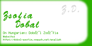 zsofia dobal business card